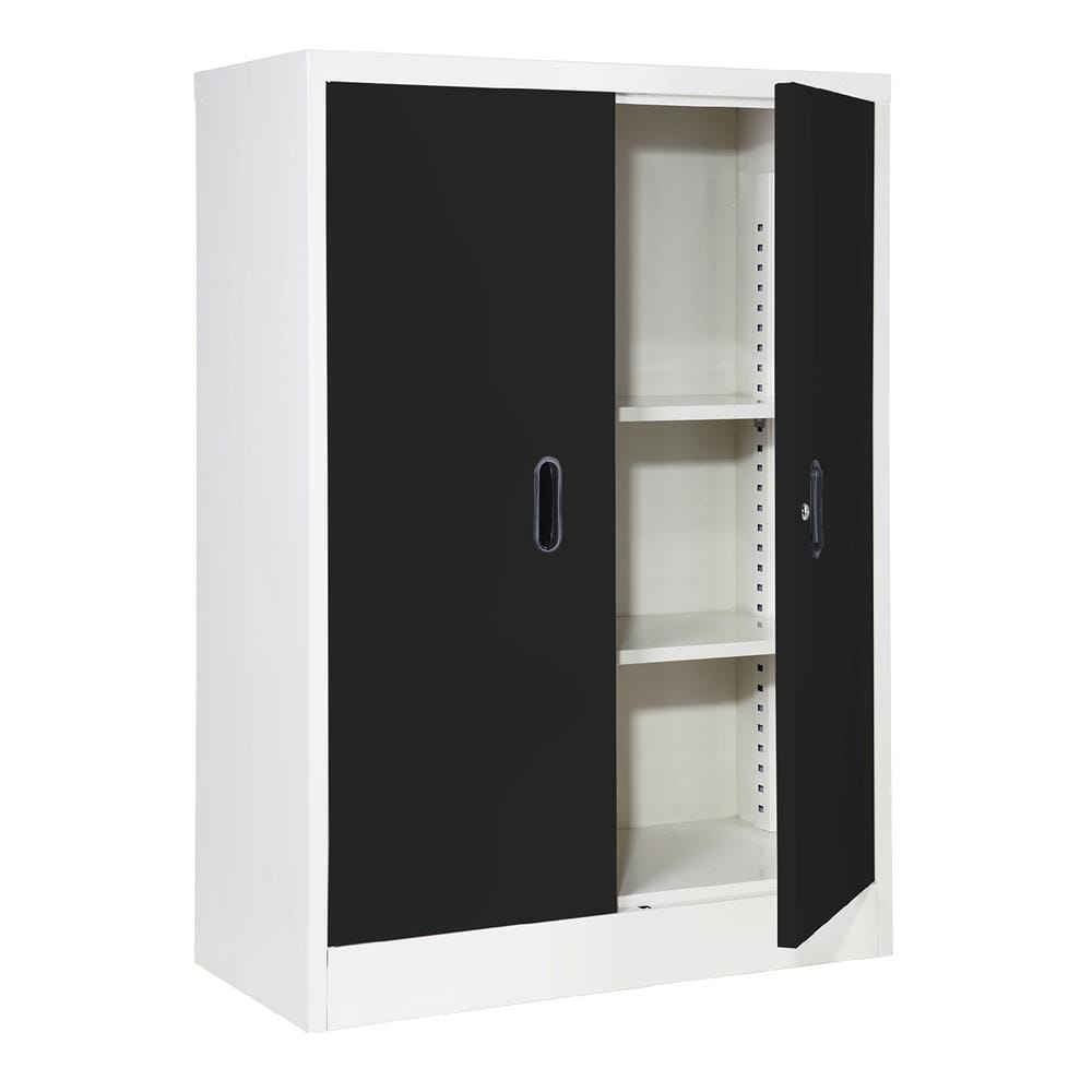 ตู้เหล็กบานเปิดทึบ KIOSK BS-2122 สีดำ