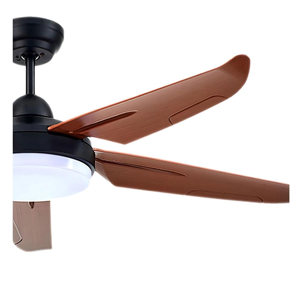 พัดลมโคมไฟ LED CARINI CN552 สีดำ/น้ำตาล 52 นิ้ว 5 ใบพัด 24 วัตต์ DAYLIGHT/COOLWHITE/WARMWHITE