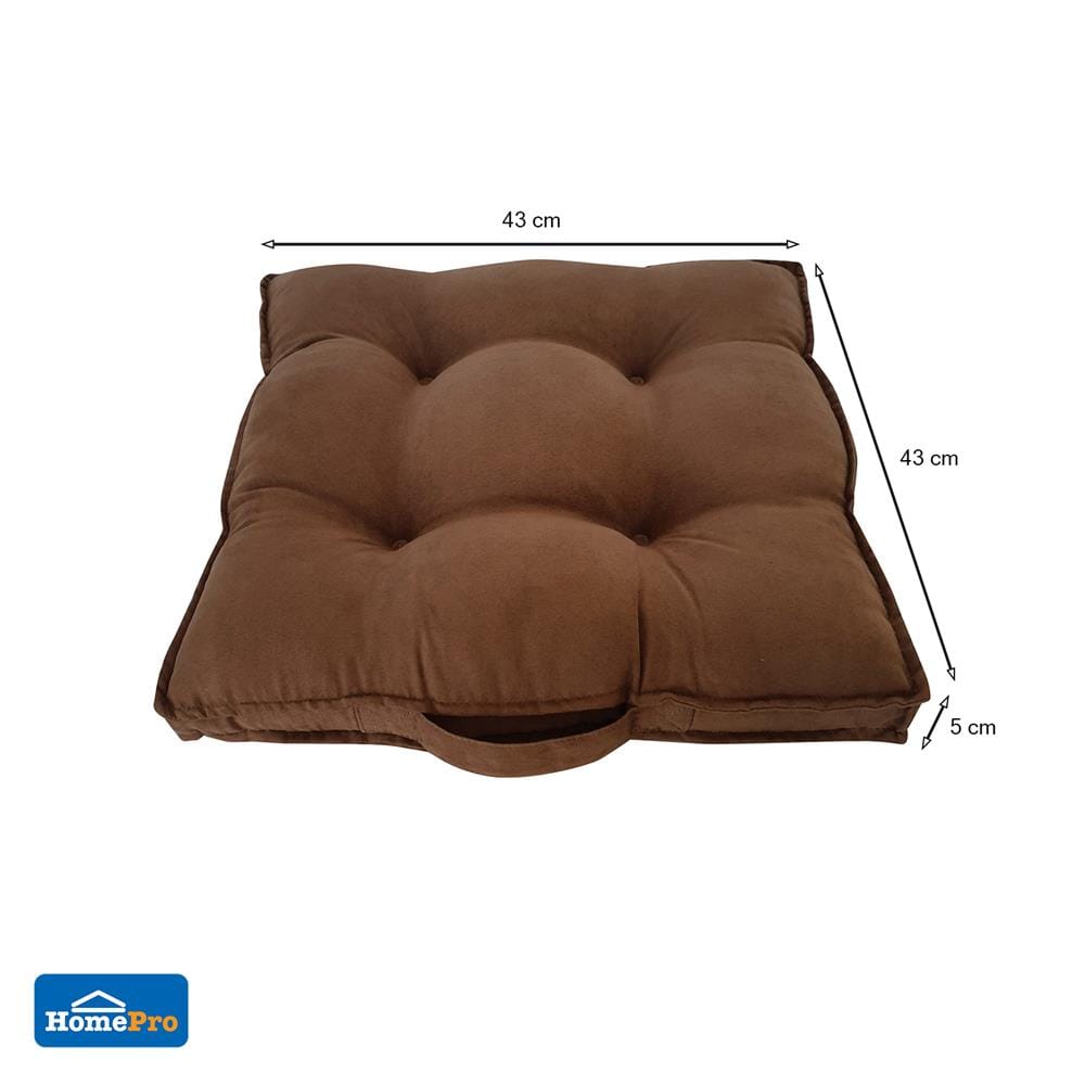 เบาะรองนั่ง HOME LIVING STYLE MILDY 17X17 นิ้ว สีน้ำตาล