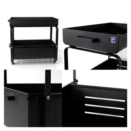 ชั้นวางของแบบลิ้นชัก 2 ชั้น HOMEST IC-008858 สีดำ_1