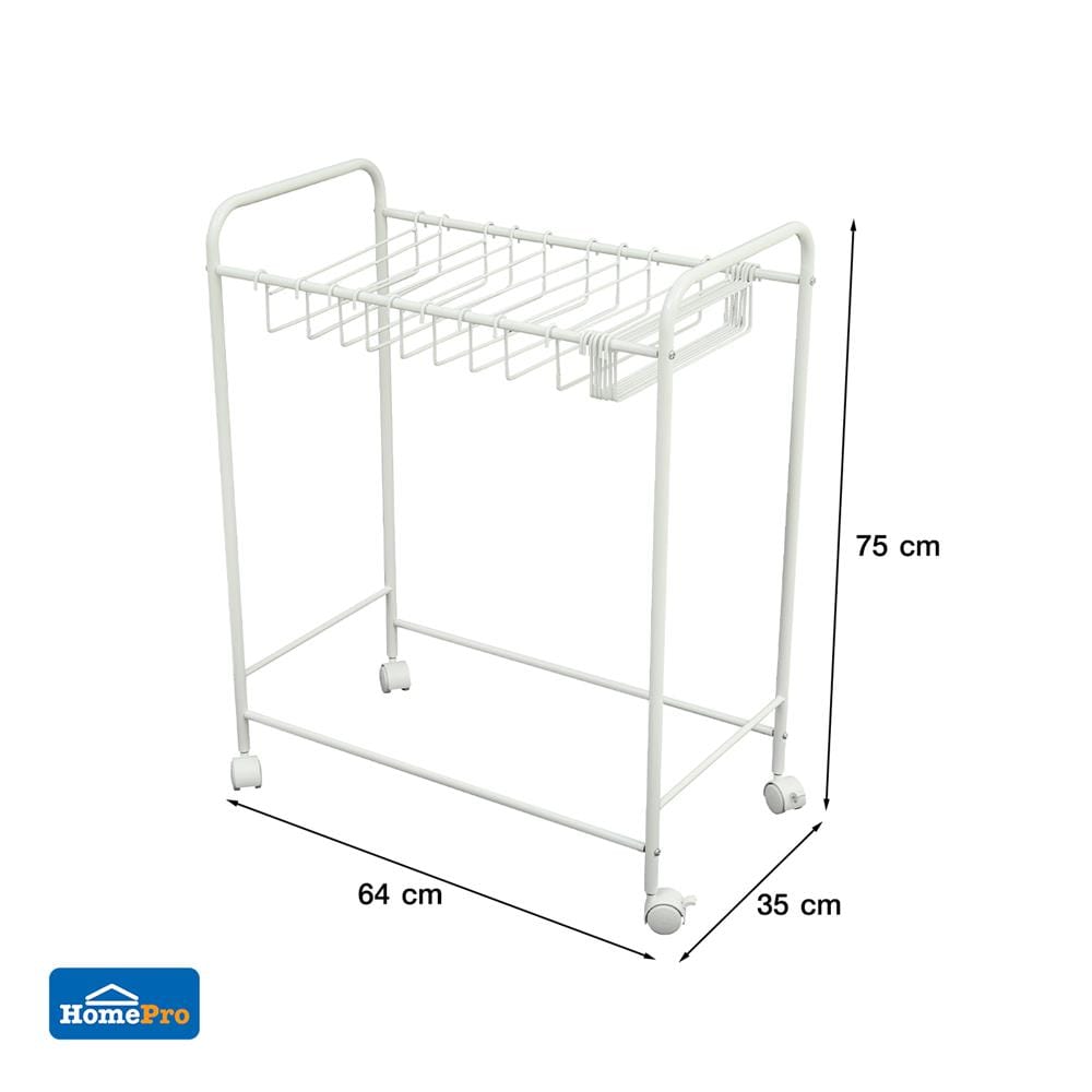 ราวแขวนกางเกง PLIM SNOW 64x35x75 ซม. สีขาว