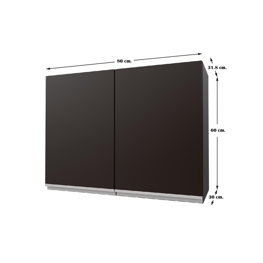 ตู้แขวนคู่ JUPITER COCOA BROWN 80x60 ซม. สีน้ำตาล