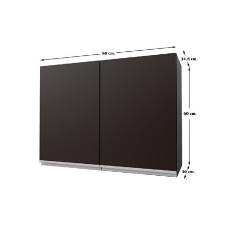 ตู้แขวนคู่ JUPITER COCOA BROWN 80x60 ซม. สีน้ำตาล_5
