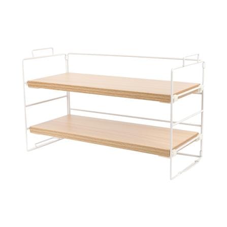 ชั้นวางของไม้ 2 ชั้น STACKO RUZ 37x16.5x24 ซม. สีธรรมชาติ/ขาว_0