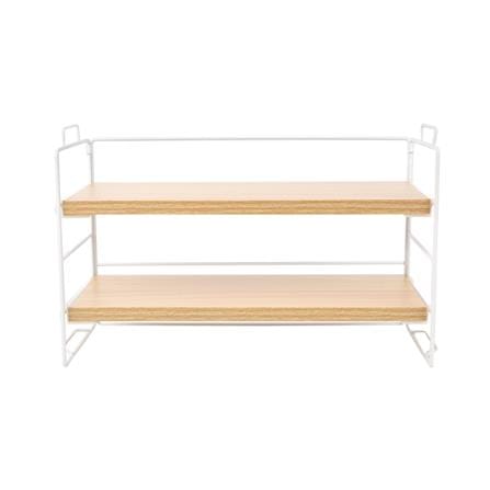 ชั้นวางของไม้ 2 ชั้น STACKO RUZ 37x16.5x24 ซม. สีธรรมชาติ/ขาว_1