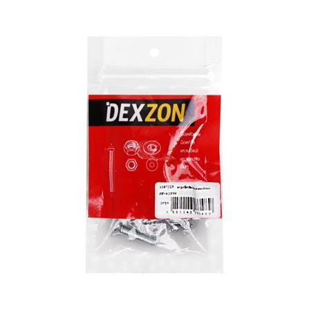 สกรูเกลียวมิลพร้อมนอต JF DEXZON 6X25 มม. แพ็ก 25 ชิ้น_1