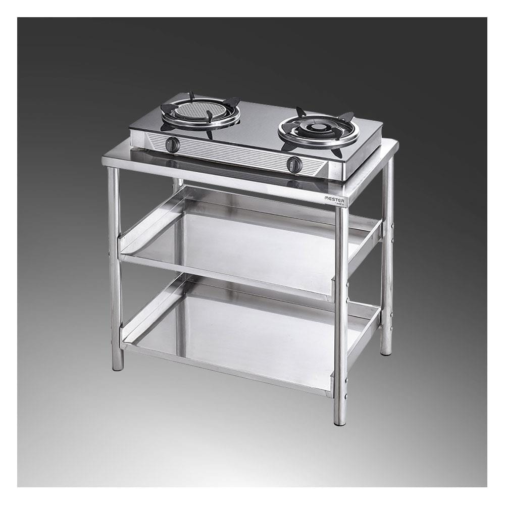 โต๊ะวางเตาคู่ MESTER SH 8071-1 สเตนเลส