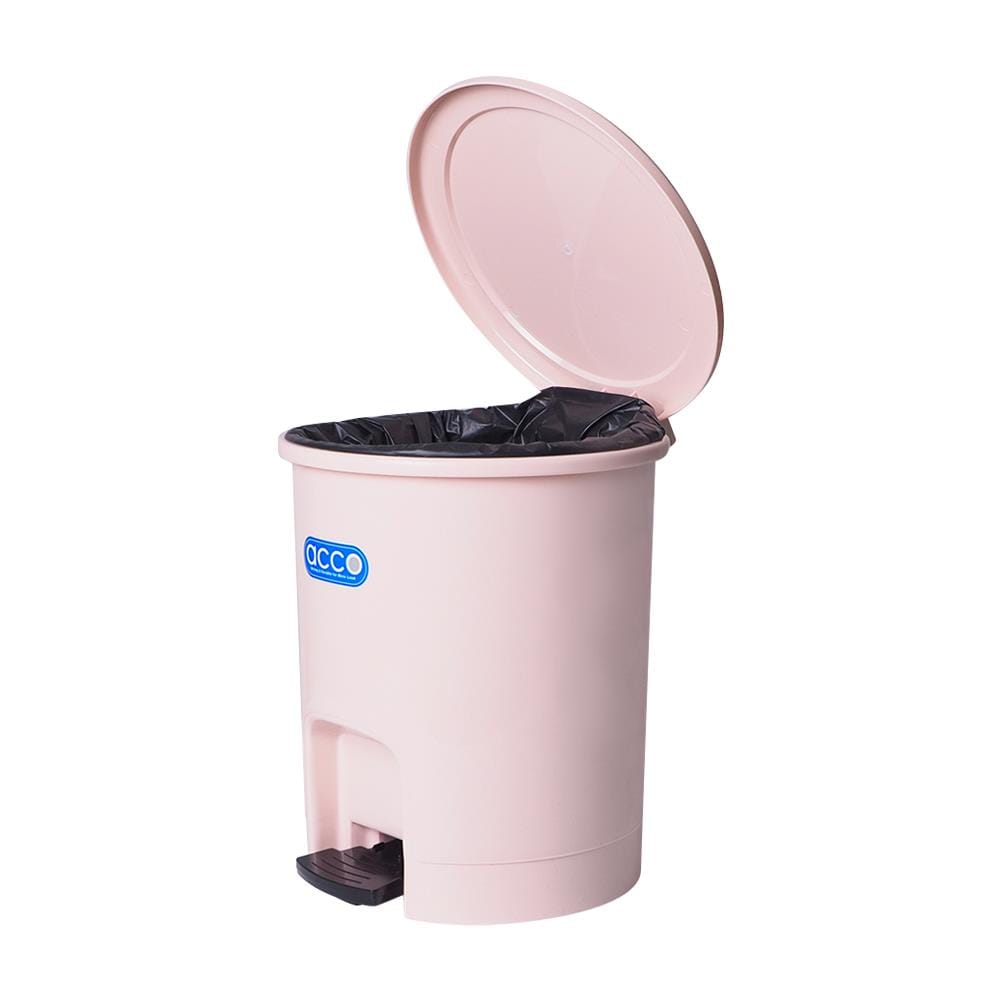 ถังขยะเหยียบกลม ACCO PASTEL 6L สีเบจ