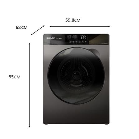 เครื่องซักผ้าฝาหน้า SHARP ES-FK1054ST-G 10.5 กก. สีเทา อินเวอร์เตอร์_4