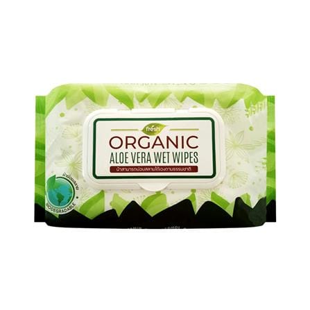 ผ้าเช็ดทำความสะอาด FRESH ORGANIC ALOE VERA 65 แผ่น_0