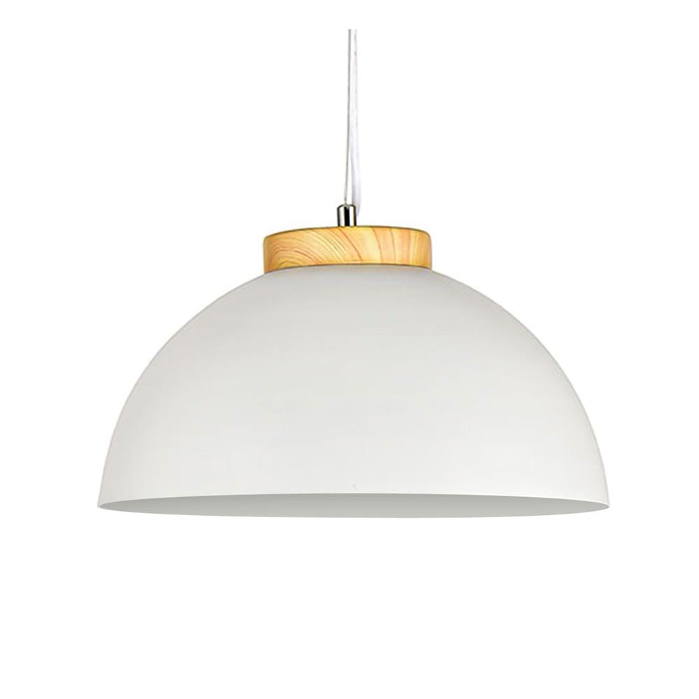 ไฟช่อ CARINI MODERN PH2149 โลหะ สีขาว/ลายไม้/เงิน 1 หัว