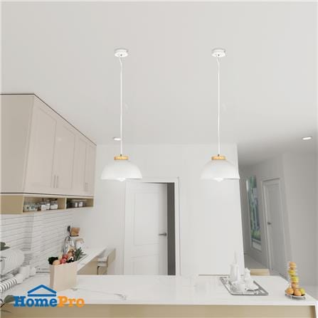 ไฟช่อ CARINI MODERN PH2149 โลหะ สีขาว/ลายไม้/เงิน 1 หัว_3