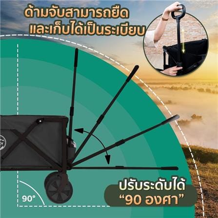 รถเข็นแคมป์ปิ้ง EAZY TOOLS ลายทหาร_18
