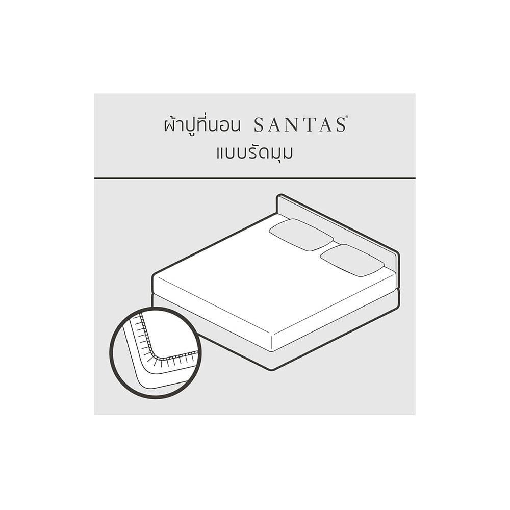 ชุดผ้าปูที่นอน 6 ฟุต 5 ชิ้น SANTAS INK ART สีม่วง