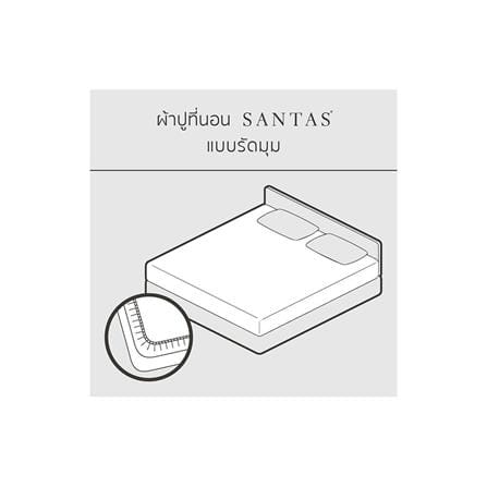 ชุดผ้าปูที่นอน 6 ฟุต 5 ชิ้น SANTAS INK ART สีม่วง_4