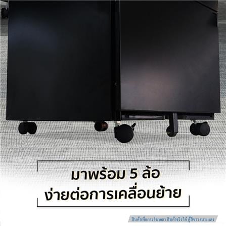 ตู้ลิ้นชักเหล็ก 3 ลิ้นชัก พร้อมเบาะแดง DESKSPACE สีขาว/แดง_9