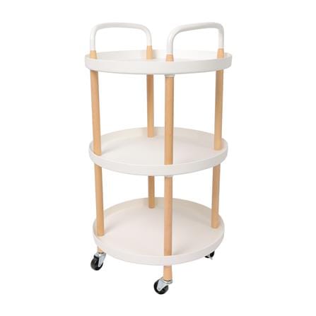 ชั้นวางของ 3 ชั้น มีล้อ STACKO RONDA 48x48x86 ซม. สีขาว_0