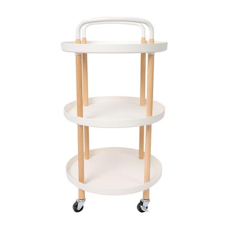 ชั้นวางของ 3 ชั้น มีล้อ STACKO RONDA 48x48x86 ซม. สีขาว_2