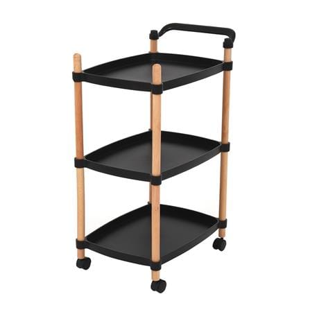 ชั้นวางของ 3 ชั้น มีล้อ STACKO FOREST 47x31x80 ซม. สีดำ_0