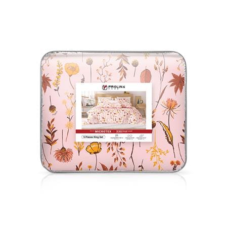 ชุดผ้าปูที่นอน 6 ฟุต 6 ชิ้น FROLINA MICROTEX DF023 สีชมพู_3