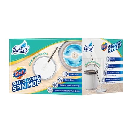 ชุดอุปกรณ์ถังปั่นพร้อมไม้ม็อบ FARCENT SELF-CLEANING_2