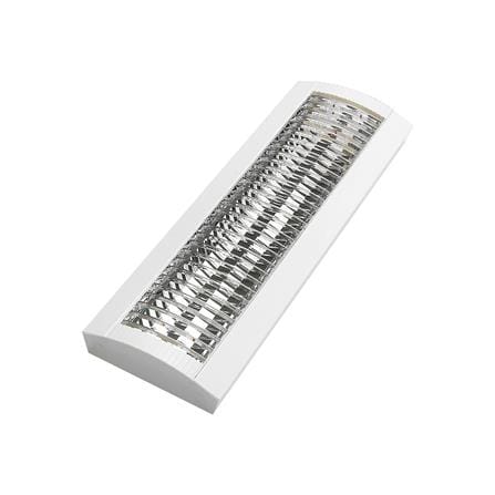 โคมตะแกรงติดลอย CARINI HP209W 2x600 สีขาว/เงิน_0