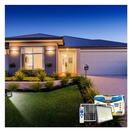 สปอทไลท์ SOLAR RACER FLOODLIGHT 300 วัตต์ วอร์มไวท์ สีเทา_6