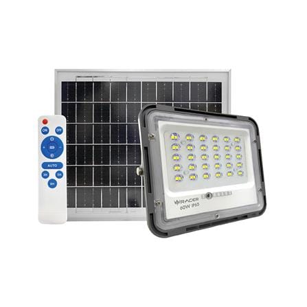 สปอทไลท์ SOLAR RACER FLOODLIGHT 60 วัตต์ วอร์มไวท์ สีเทา