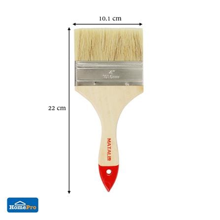 แปรงทาสีขนสังเคราะห์ด้ามไม้ปลายแดง MATALL H206 4 นิ้ว_4
