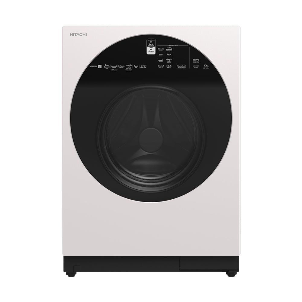 เครื่องซักผ้าฝาหน้า HITACHI BD-100GV WH 10 กก. 1600 RPM อินเวอร์เตอร์