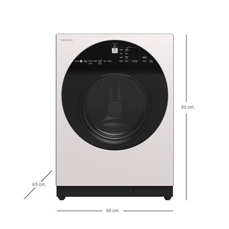 เครื่องซักผ้าฝาหน้า HITACHI BD-100GV WH 10 กก. 1600 RPM อินเวอร์เตอร์_5