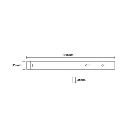 รางไฟแทรคไลท์ SHINING SF-TRK-RAIL-2 สีขาว 1 เมตร_3