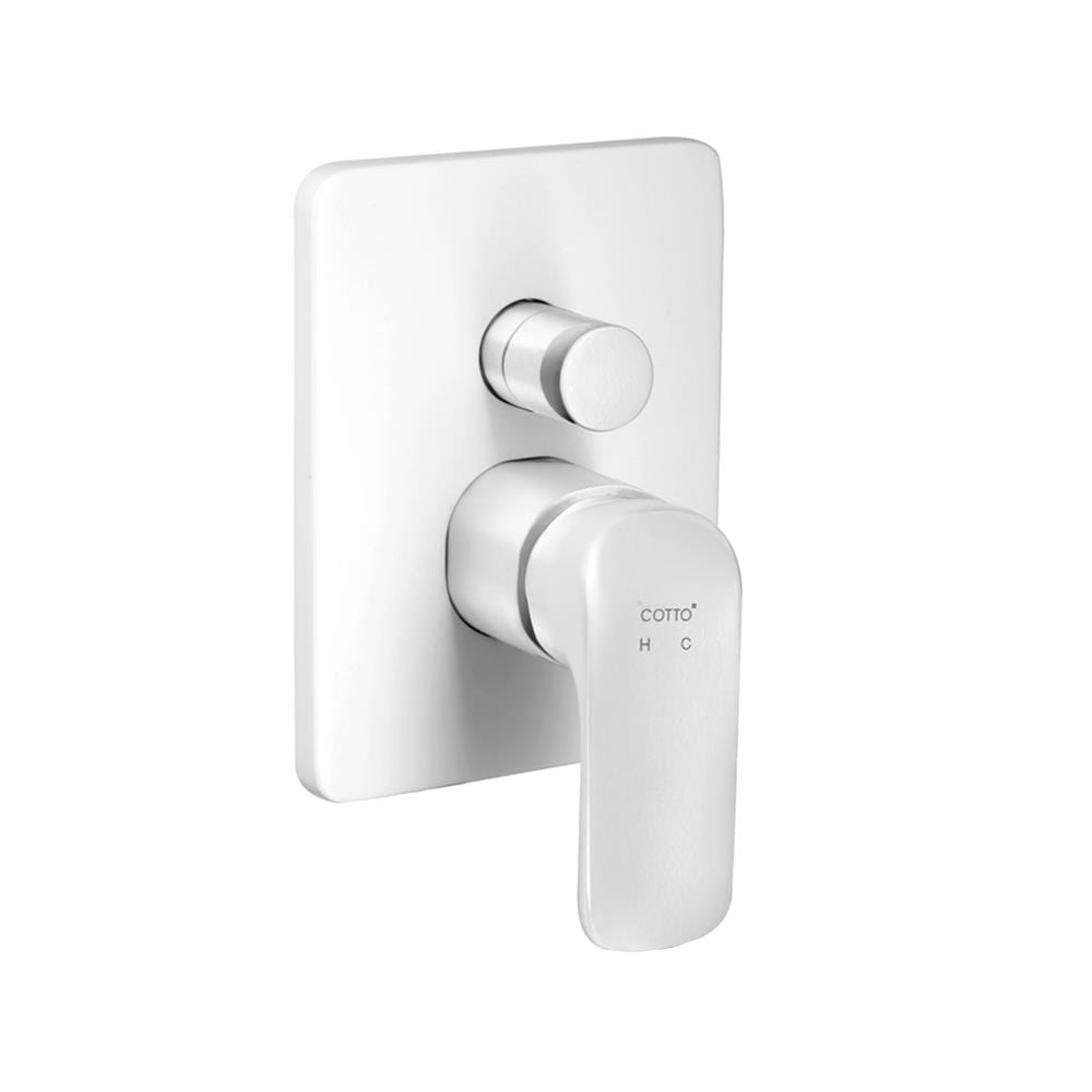 วาล์วฝังกำแพงผสม COTTO CT2145A สีขาว