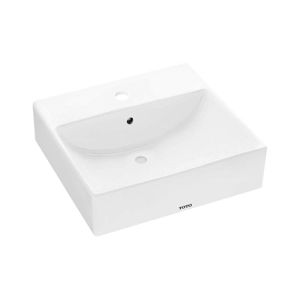 อ่างล้างหน้าวางบนเคาน์เตอร์ TOTO L710CD สีขาว