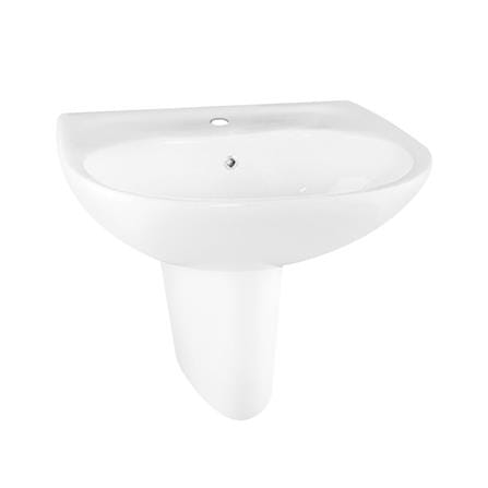 อ่างล้างหน้าพร้อมขาตั้ง TOTO LHT236CV สีขาว_0