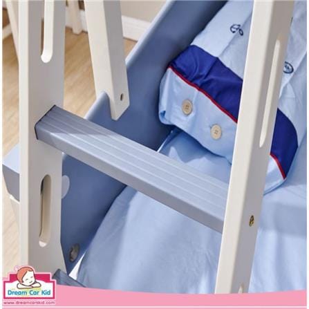 เตียง 2 ชั้นและบันได DREAM CAR KID FOOTBALL CLUB 911-5 สีขาว/เทา_9