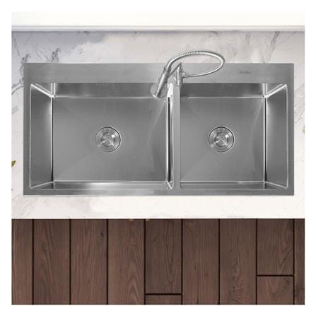 ซิงค์ฝัง 2 หลุม AXIA TRITON 5240 สีเงิน_2