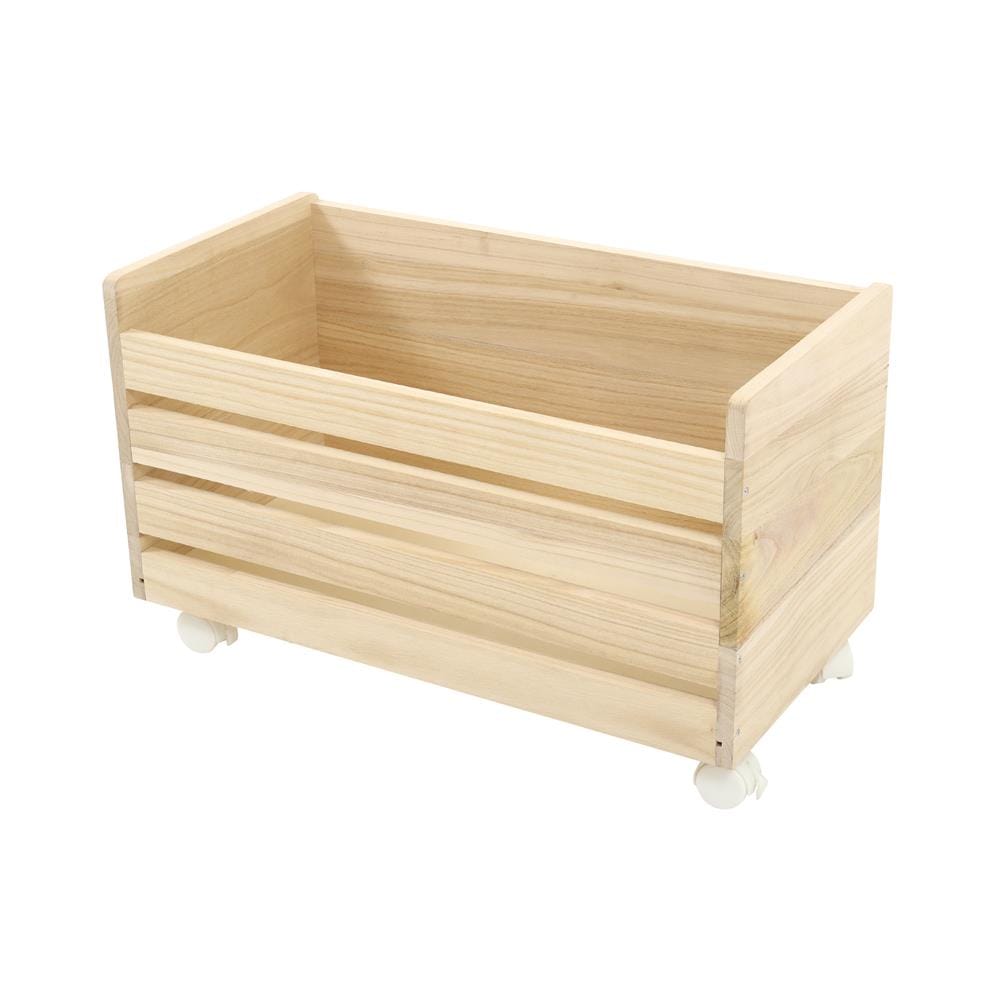 กล่องลังไม้มีล้อ STACKO COZI 60X30X37 ซม. สี NATURAL_0