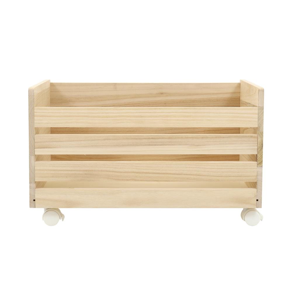 กล่องลังไม้มีล้อ STACKO COZI 60X30X37 ซม. สี NATURAL