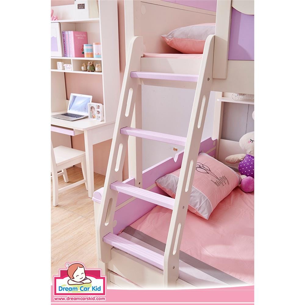 เตียง 2 ชั้น และบันได DREAM CAR KID SPORT KID 912-4 สีขาว/ม่วง