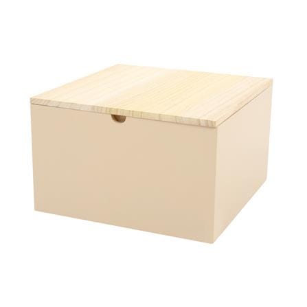 กล่องไม้มีฝา STACKO MERRY L 25X25X15.5 ซม. สีครีม_0