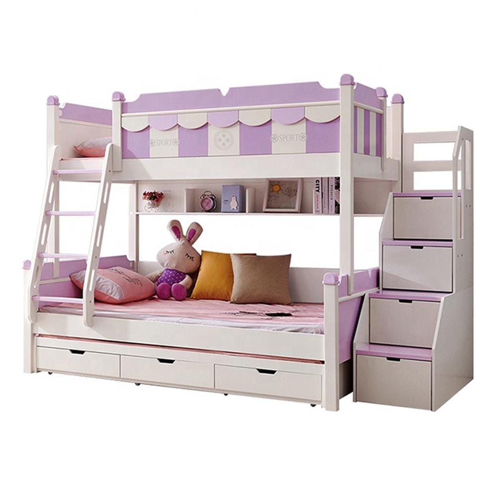เตียง 2 ชั้น และบันได DREAM CAR KID SPORT KID 912-5 สีขาว/ม่วง