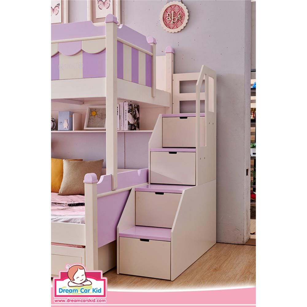 เตียง 2 ชั้น และบันได DREAM CAR KID SPORT KID 912-5 สีขาว/ม่วง