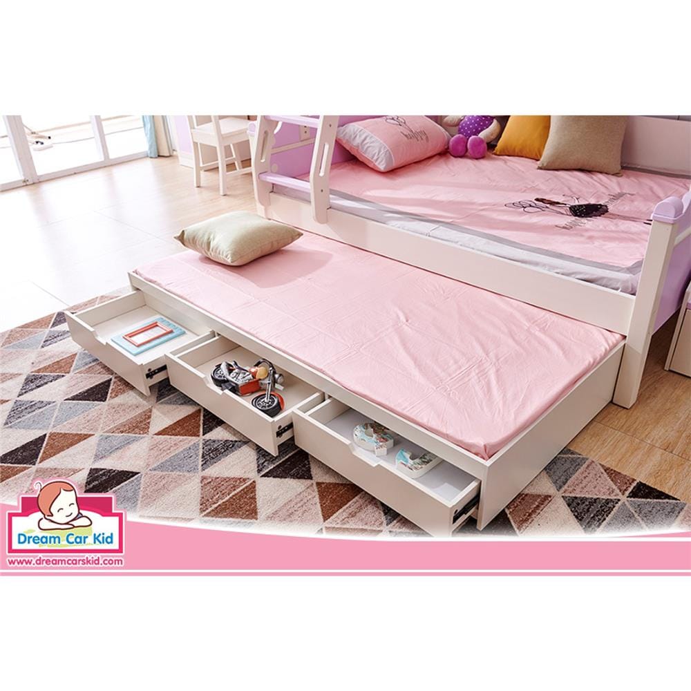 เตียง 2 ชั้น และบันได DREAM CAR KID SPORT KID 912-5 สีขาว/ม่วง