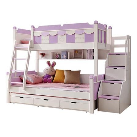 เตียง 2 ชั้น และบันได DREAM CAR KID SPORT KID 912-5 สีขาว/ม่วง_1