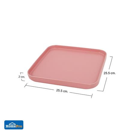 จานเหลี่ยม PORCELAIN 10 นิ้ว KECH SOLID PINK_5