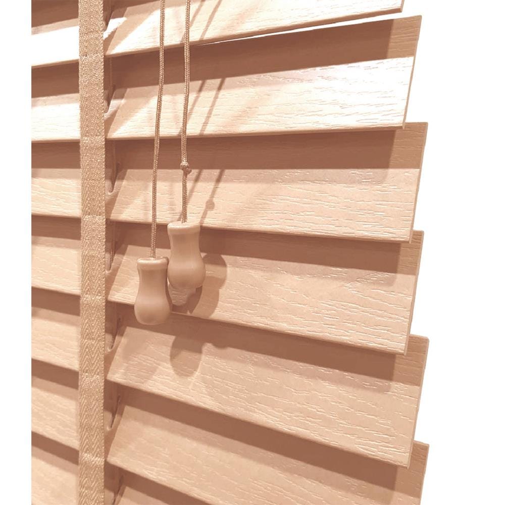มู่ลี่ PVC HOME LIVING STYLE FAUX WOOD 120X130 ซม. สีเบจ