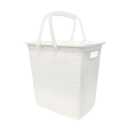 ตะกร้าผ้าเหลี่ยมหูหิ้ว DKW IN SPACE HH-1130 สีขาว