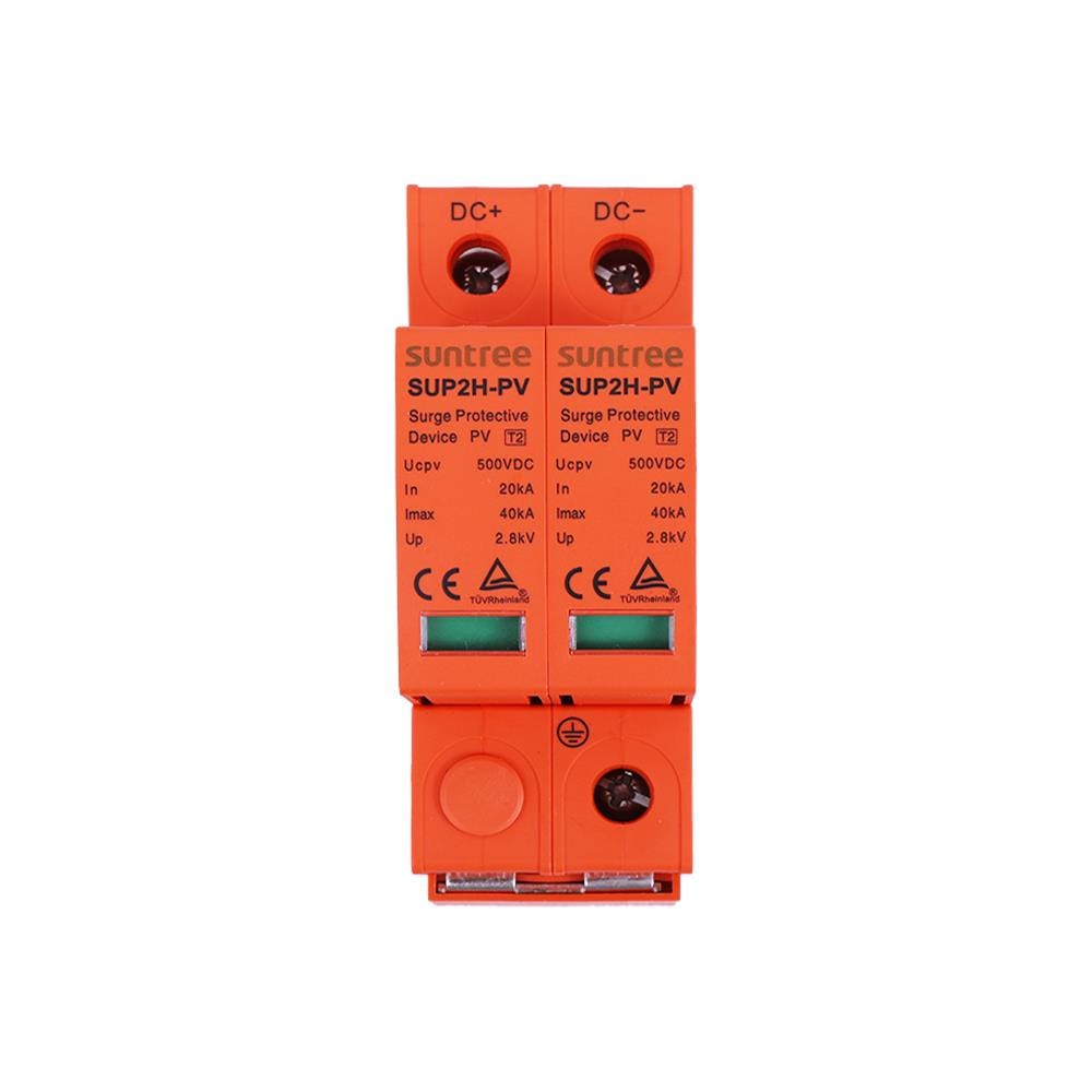 เบรกเกอร์ป้องกันฟ้าผ่า TRANSPOWER DC SUP2H-PV 500 โวลต์ 2 โพล สีส้ม
