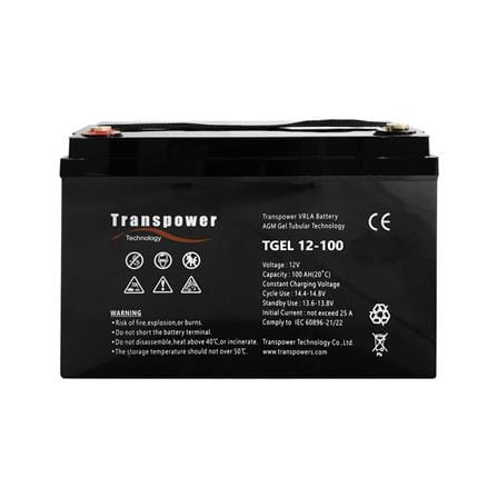 แบตเตอรี่แห้งแบบเจล TRANSPOWER TGEL 12-100 12 โวลต์ 100 AH
